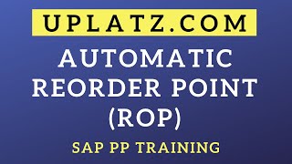 SAP PP - Automatic Reorder Point