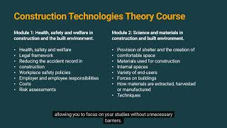 Construction Technologies Theory Course Overview